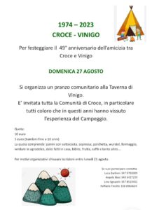Scopri di più sull'articolo Croce – Vinigo 1974-2023