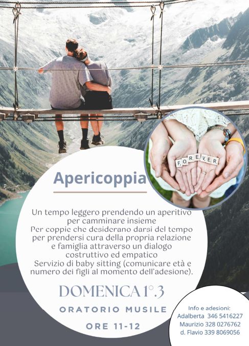 Scopri di più sull'articolo Apericoppia 1 marzo 2026